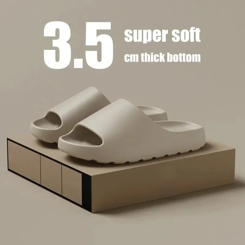 Coconut Slippers Cloud Thick-soled Sandals Summer Fashion Soft Bottom Beach Men  Women's Sandals  EVA Slides