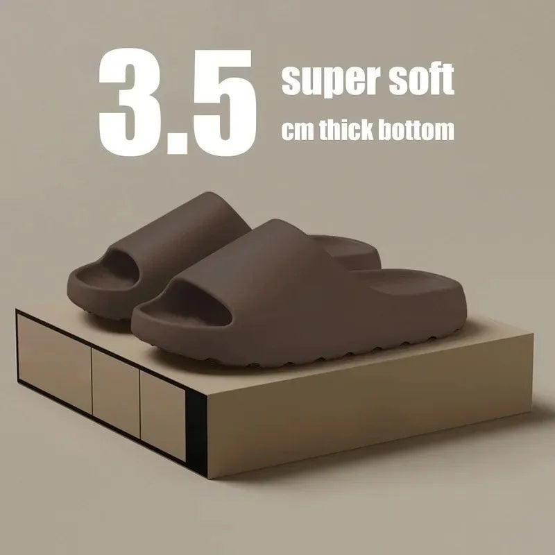 Coconut Slippers Cloud Thick-soled Sandals Summer Fashion Soft Bottom Beach Men  Women's Sandals  EVA Slides
