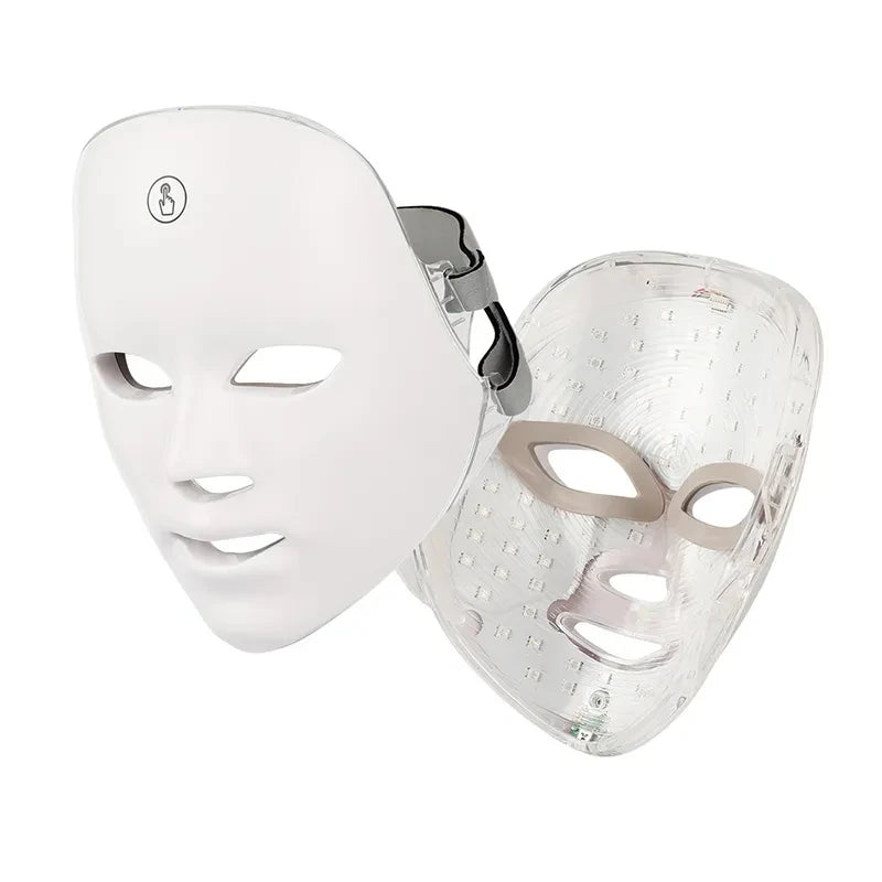 Cross-Border Rechargeable Manual Touch Test Led Beauty Mask Colorful Photon Skin Rejuvenation Beauty Instrument Facial Mask